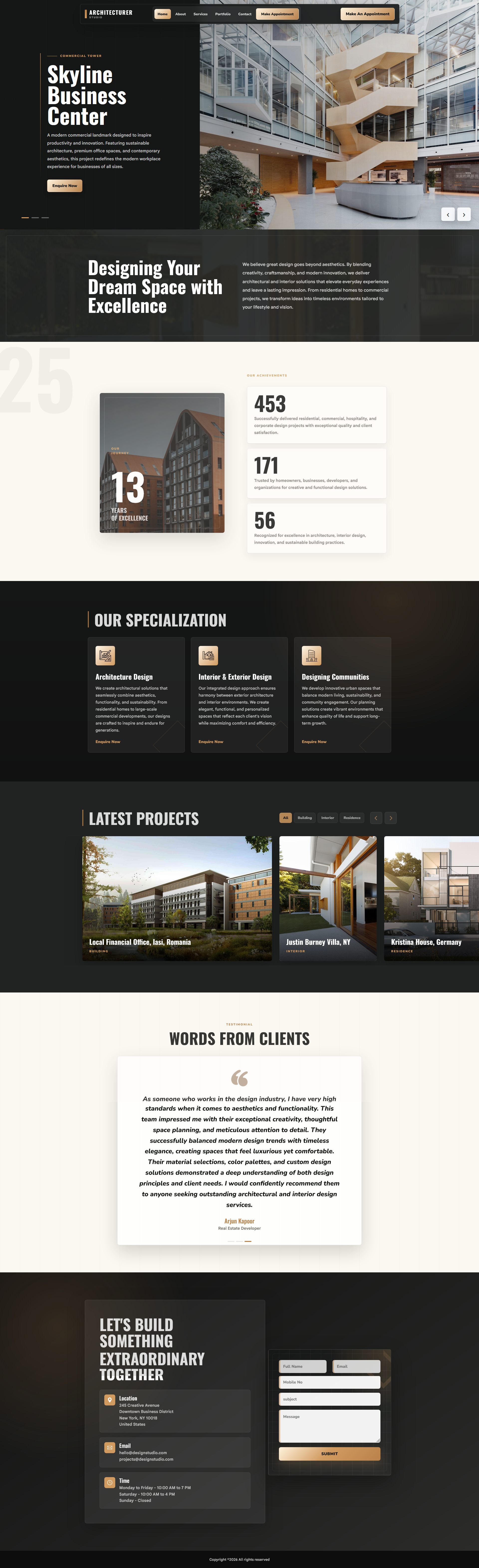 Architecture portfolio demo